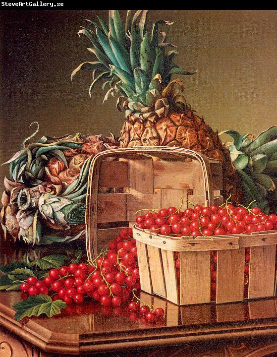 Prentice, Levi Wells Still Life with Pineapple and Basket of Currants